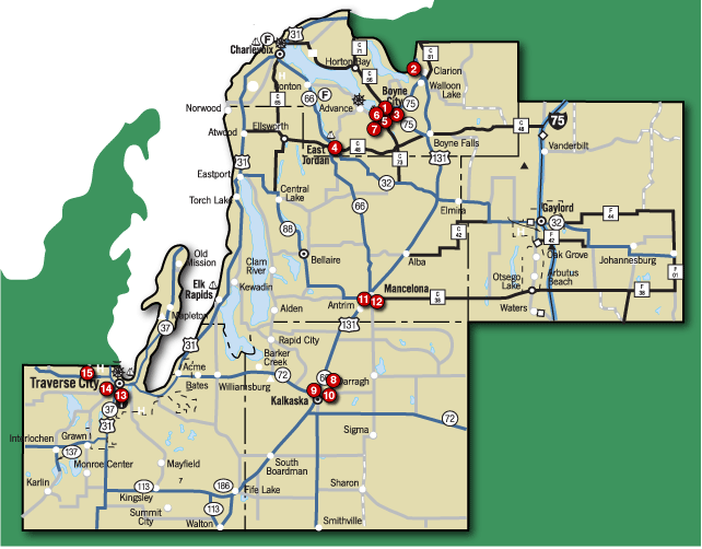 Locations of Homes & Apartments